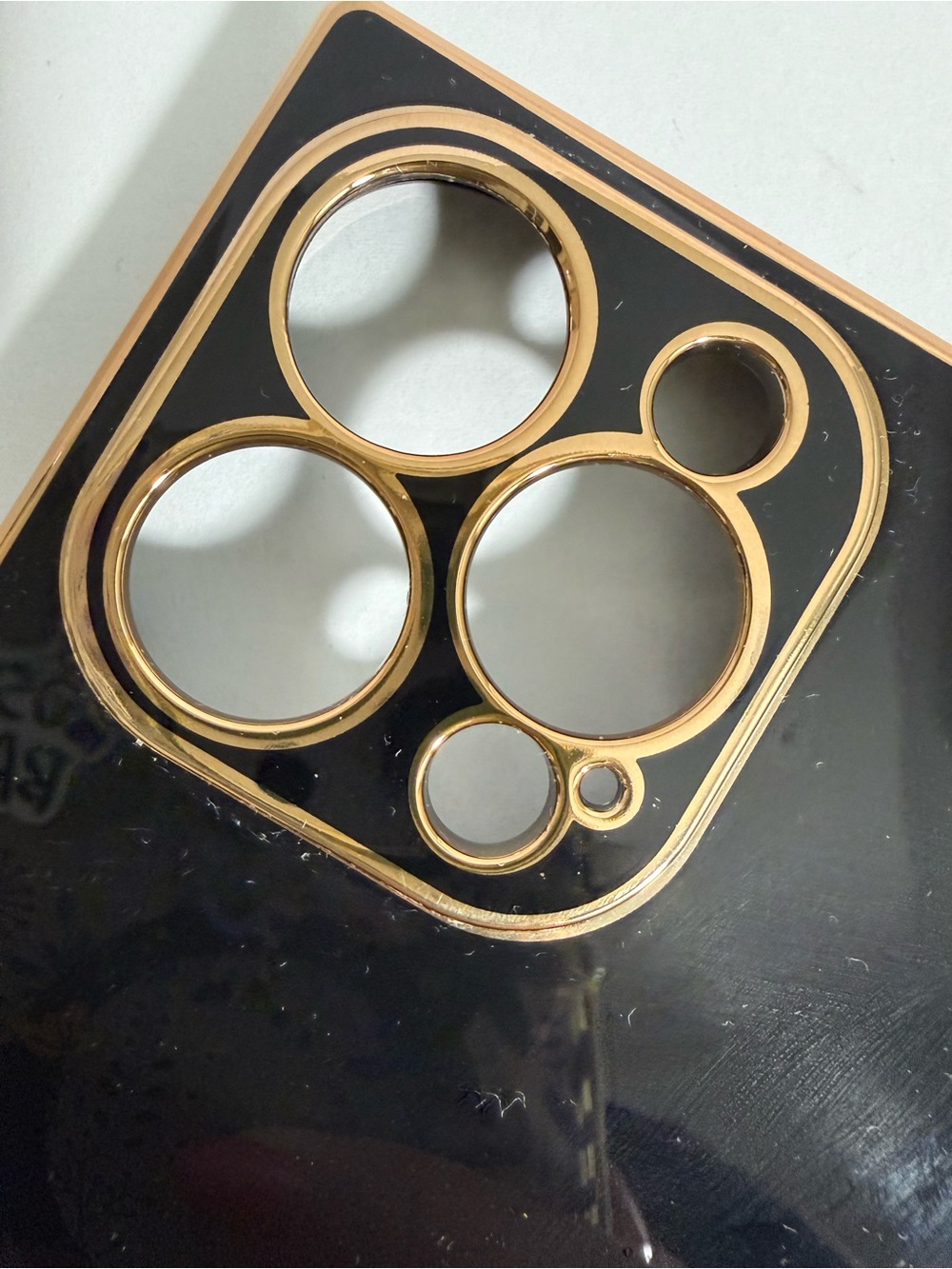 Black & Gold Heart iPhone 13 Pro Max Slim Protective Case - Picture 3 of 5